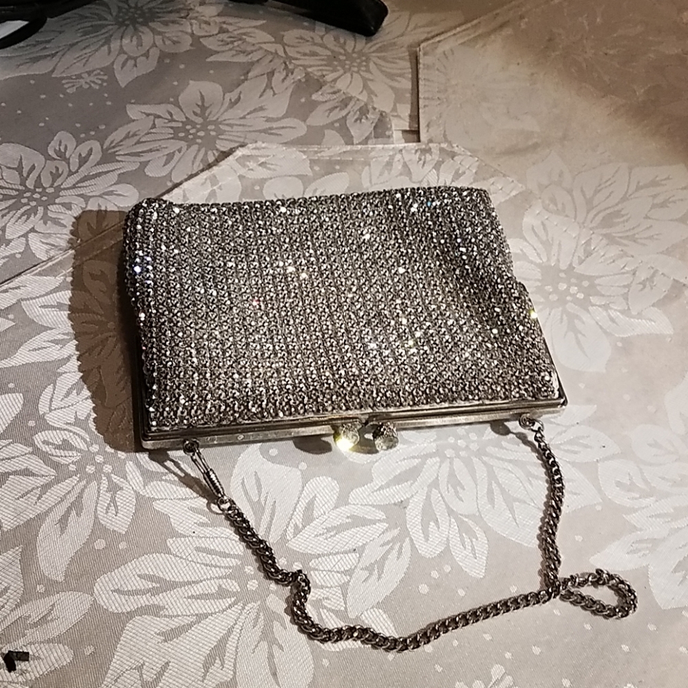 Vintage crystal clutch